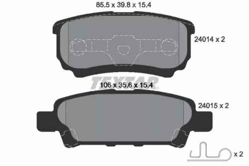 Brake Pad Set, disc brake TEXTAR 2401401)
