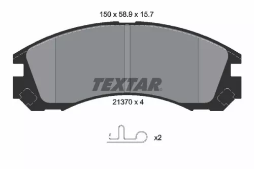 Brake Pad Set, disc brake TEXTAR 2137001)
