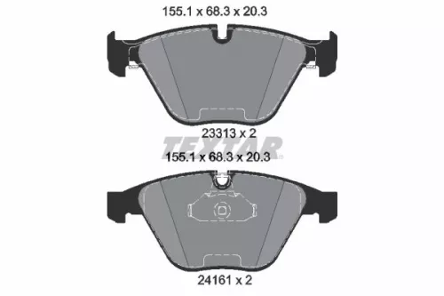 Brake Pad Set, disc brake TEXTAR 2331303)