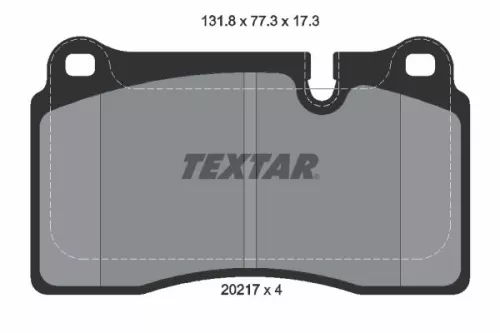 Brake Pad Set, disc brake TEXTAR 2021701)
