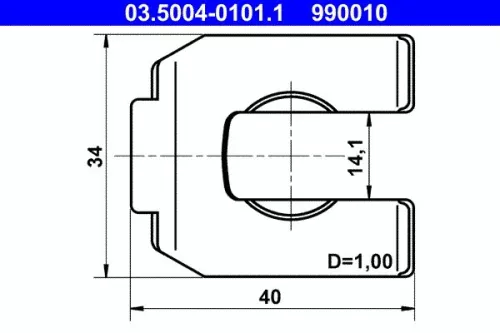 Holding Bracket, brake hose ATE 03.5004-0101.1)