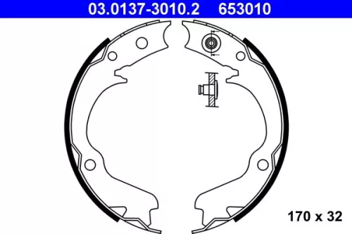 Brake Shoe Set, parking brake ATE 03.0137-3010.2)