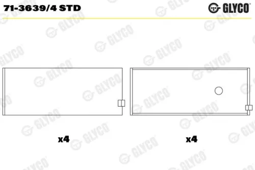 Connecting Rod Bearing GLYCO 71-3639/4 STD)