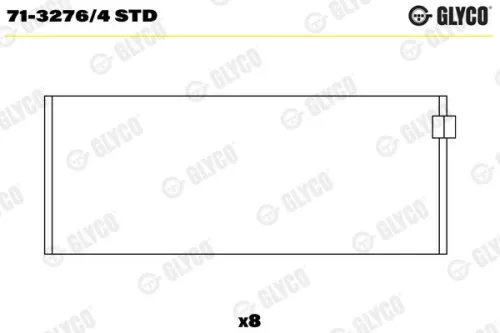 Connecting Rod Bearing GLYCO 71-3276/4 STD)