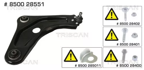 Control/Trailing Arm, wheel suspension TRISCAN 8500 28551)
