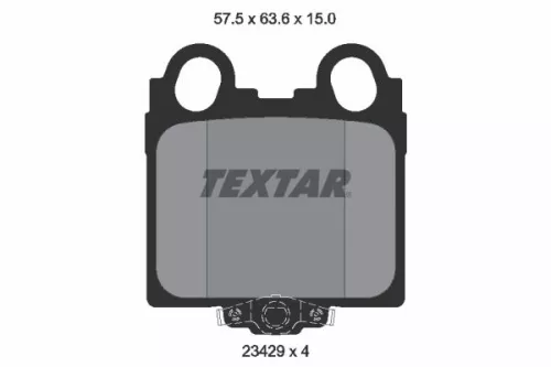 Brake Pad Set, disc brake TEXTAR 2342901)