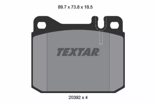 Brake Pad Set, disc brake TEXTAR 2039213)