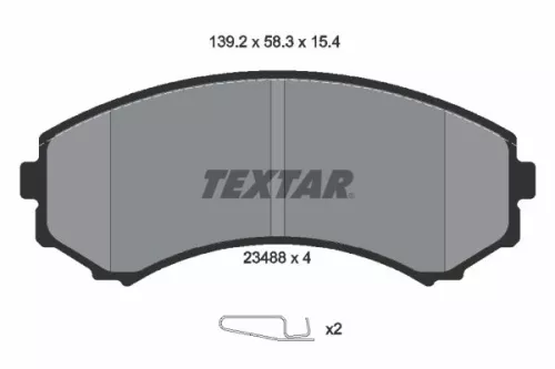 Brake Pad Set, disc brake TEXTAR 2348801)