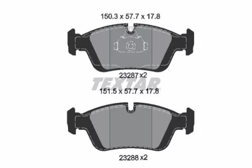 Brake Pad Set, disc brake TEXTAR 2328702)