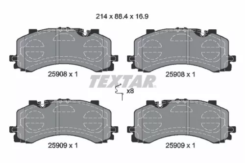 Brake Pad Set, disc brake TEXTAR 2590801)