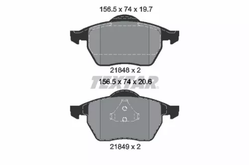 Brake Pad Set, disc brake TEXTAR 2184802)