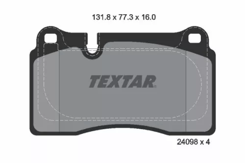 Brake Pad Set, disc brake TEXTAR 2409803)