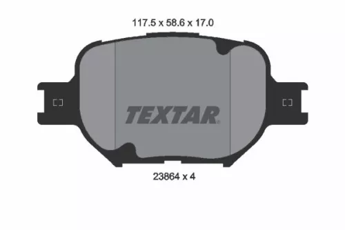 Brake Pad Set, disc brake TEXTAR 2386401)