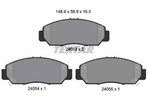Brake Pad Set, disc brake TEXTAR 2405301)
