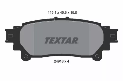Brake Pad Set, disc brake TEXTAR 2491801)