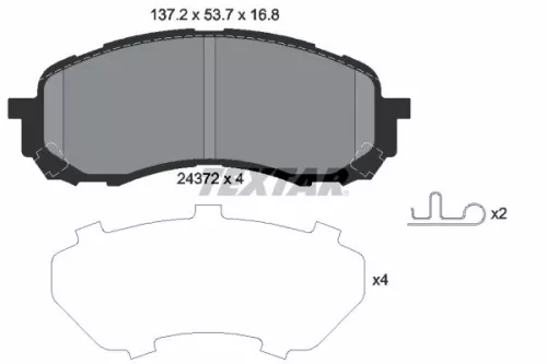 Brake Pad Set, disc brake TEXTAR 2437201)