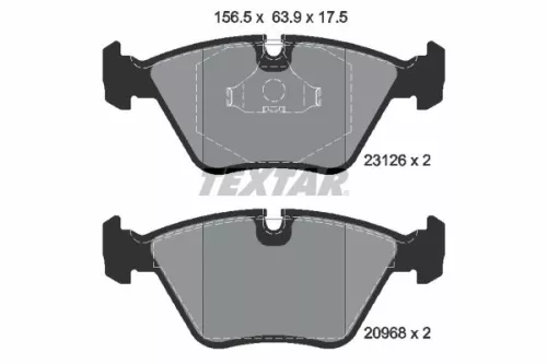 Brake Pad Set, disc brake TEXTAR 2312601)