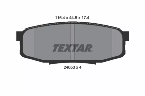 Brake Pad Set, disc brake TEXTAR 2465301)