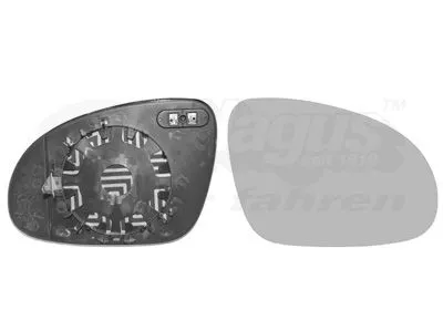 Mirror Glass, exterior mirror VAN WEZEL 5895838)