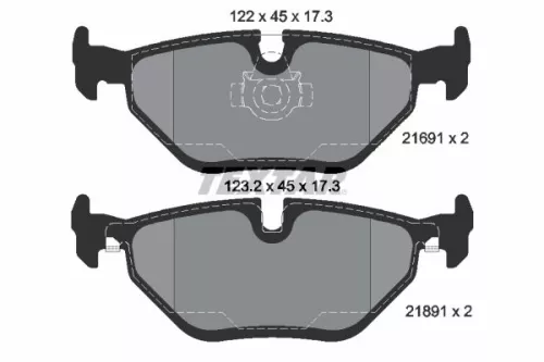 Brake Pad Set, disc brake TEXTAR 2169103)