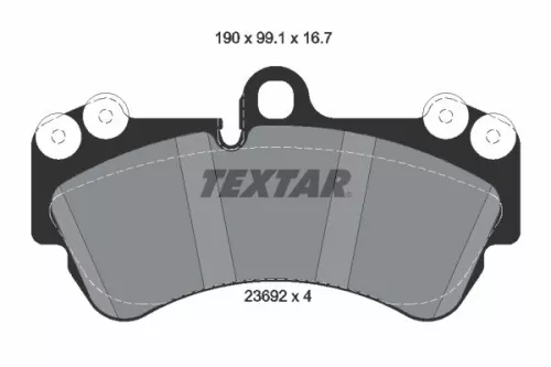 Brake Pad Set, disc brake TEXTAR 2369202)