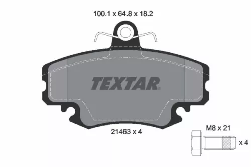 Brake Pad Set, disc brake TEXTAR 2146306)