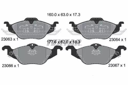 Brake Pad Set, disc brake TEXTAR 2306302)