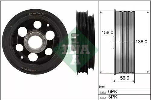 Belt Pulley, crankshaft Schaeffler INA 544 0180 10)