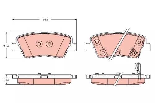 Brake Pad Set, disc brake TRW GDB2353)