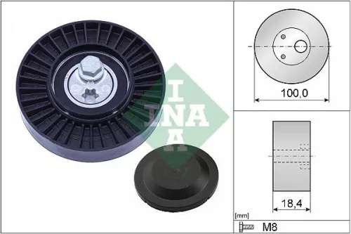 Tensioner Pulley, V-ribbed belt Schaeffler INA 531 0966 10)