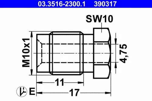 Union Bolt ATE 03.3516-2300.1)