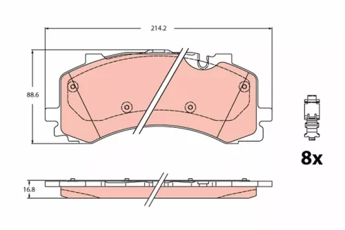 Brake Pad Set, disc brake TRW GDB2235)