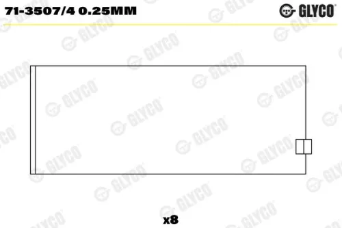 Connecting Rod Bearing GLYCO 71-3507/4 0.25mm)