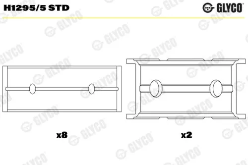 Crankshaft Bearing GLYCO H1295/5 STD)