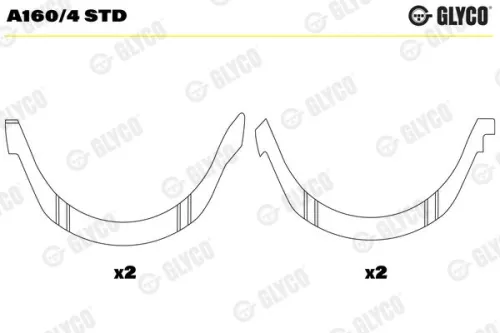 Spacer, crankshaft GLYCO A160/4 STD)