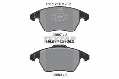 Brake Pad Set, disc brake TEXTAR 2358704)