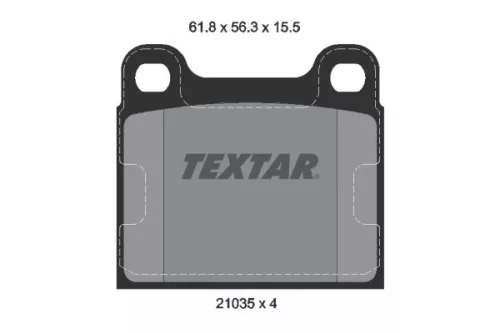 Brake Pad Set, disc brake TEXTAR 2103501)