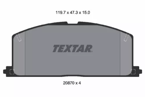 Brake Pad Set, disc brake TEXTAR 2087001)
