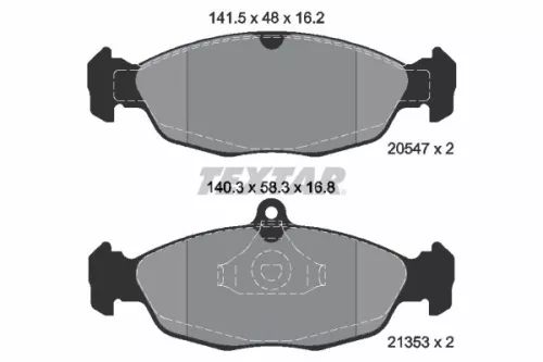 Brake Pad Set, disc brake TEXTAR 2054701)