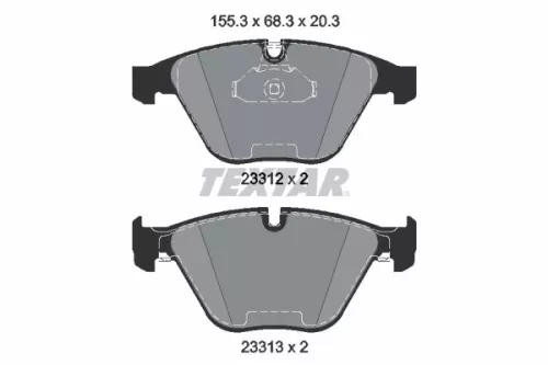Brake Pad Set, disc brake TEXTAR 2331211)