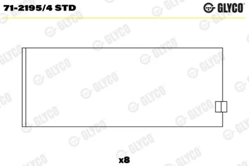 Connecting Rod Bearing GLYCO 71-2195/4 STD)