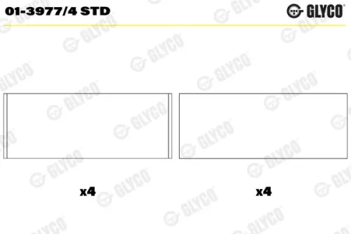 Connecting Rod Bearing GLYCO 01-3977/4 STD)