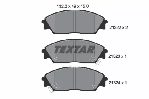 Brake Pad Set, disc brake TEXTAR 2132201)
