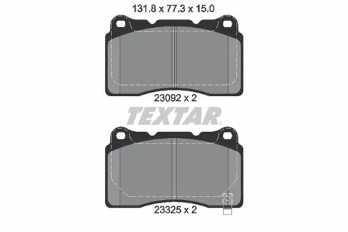 Brake Pad Set, disc brake TEXTAR 2309204)