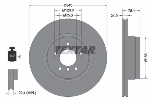 Brake Disc TEXTAR 92161205)