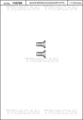 Screw Set, brake disc TRISCAN 8105 116011)