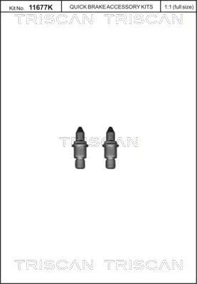 Screw Set, brake disc TRISCAN 8105 116018)