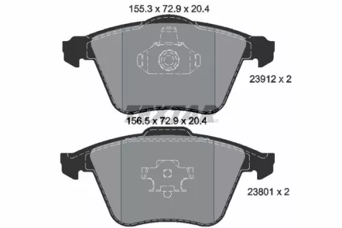 Brake Pad Set, disc brake TEXTAR 2391202)