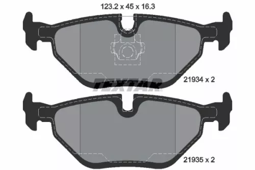 Brake Pad Set, disc brake TEXTAR 2193404)