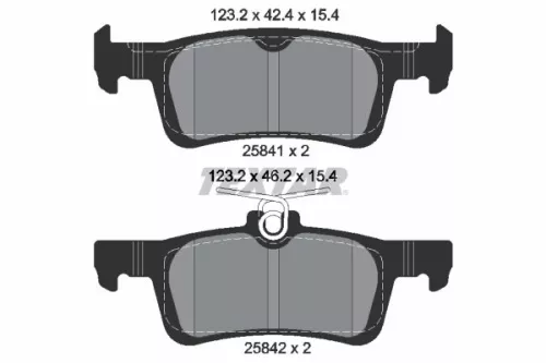 Brake Pad Set, disc brake TEXTAR 2584101)